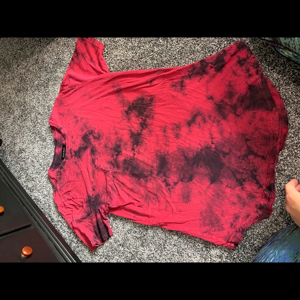 men’s PACSUN tie-dye large scoop T-shirt